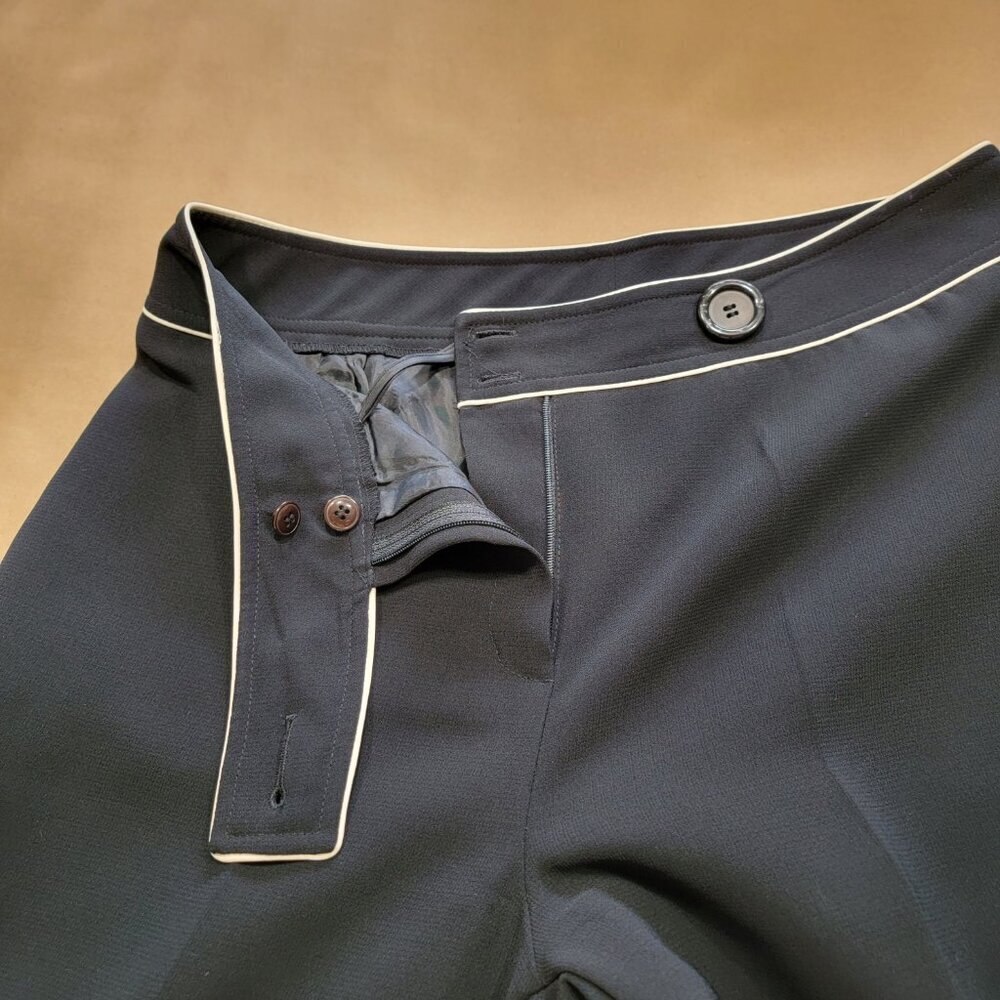 Tahari ASL Size 10 Black w/ White Trim Trouser Dress Pants Gently Used Condition - Picture 12 of 13
